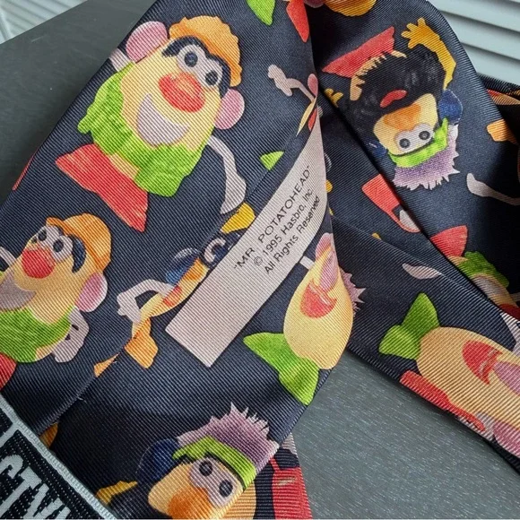 Ralph Marlin Necktie Mr. Potato Head Vintage 90's Hasbro Tie Made In USA - Picture 6 of 7
